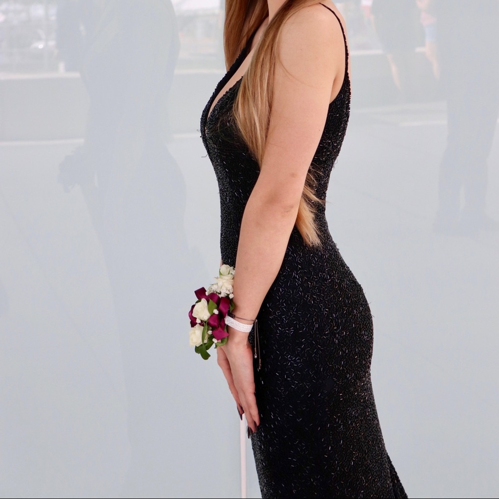 Black beaded Sherri Hill style 50860 - Picture 5 of 8